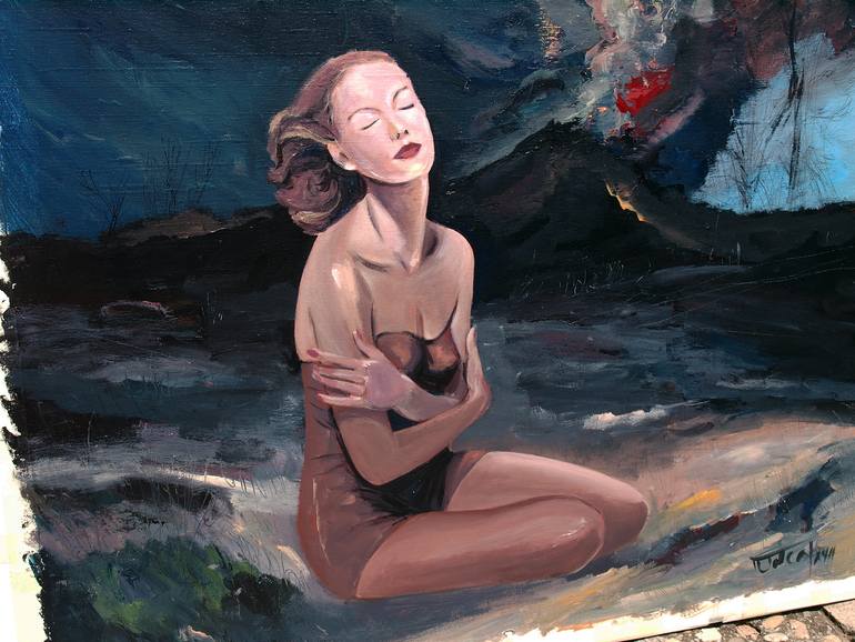 Original Conceptual People Painting by Catalin Ilinca