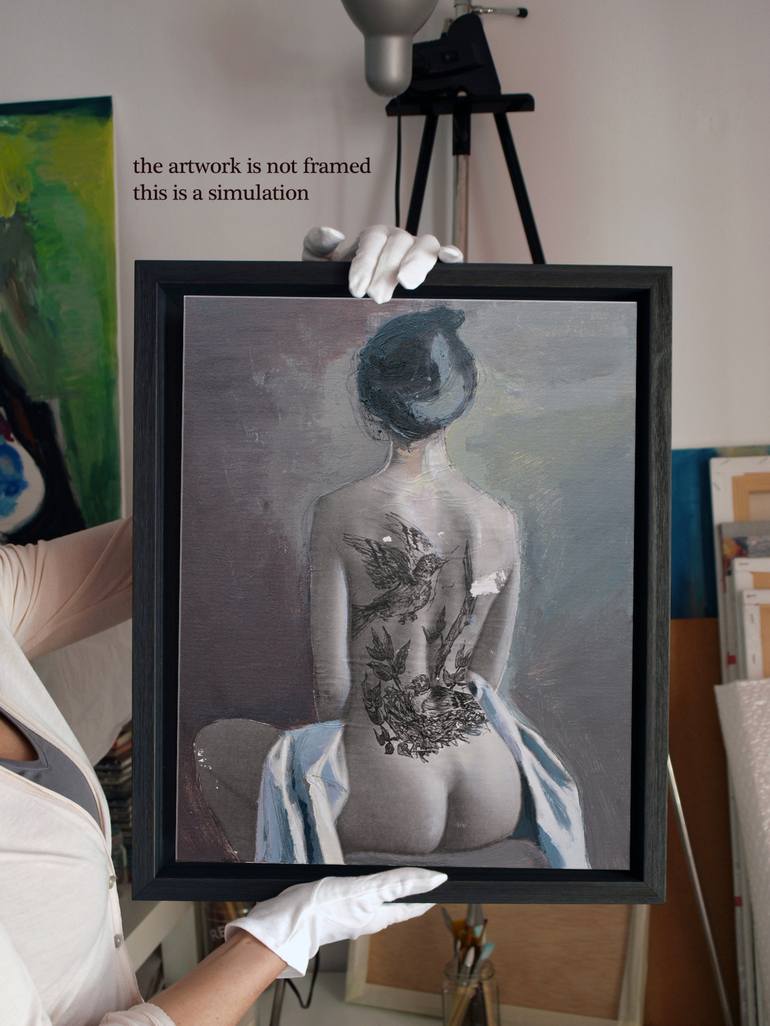 Original Figurative Nude Collage by Catalin Ilinca