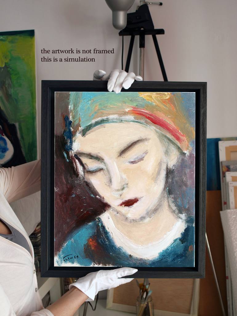 Original Figurative Portrait Painting by Catalin Ilinca