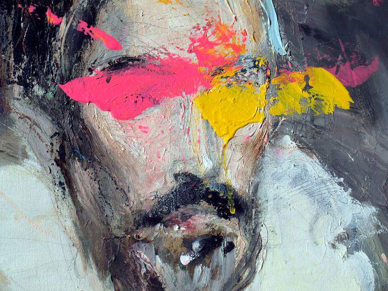 Original Expressionism People Painting by Catalin Ilinca