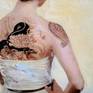 This little artwork belongs to my "under my skin" series. Collage and oil on canvas.


- two coats of gloss varnish
- canvas, gallery-wrapped frame.
- it is ready to hang or you can frame it, as you wish.








===============
one of a kind art, mixed media, woman, tattoo, skin, pose