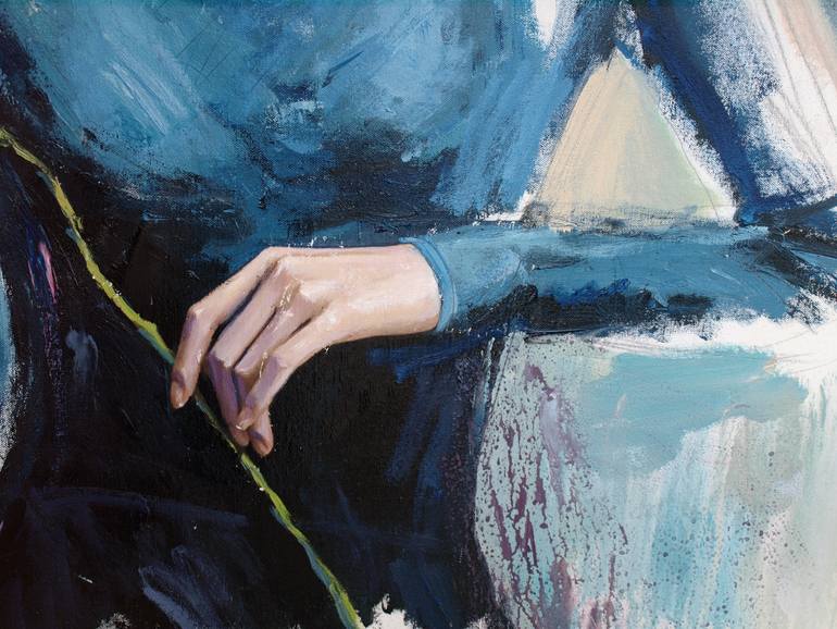 Original Expressionism People Painting by Catalin Ilinca