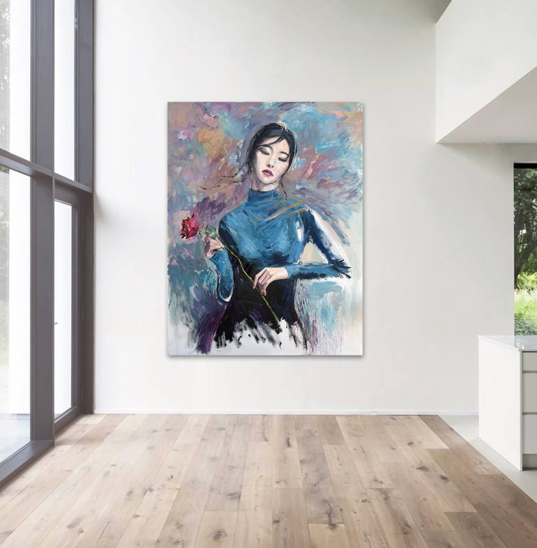 Original Expressionism People Painting by Catalin Ilinca