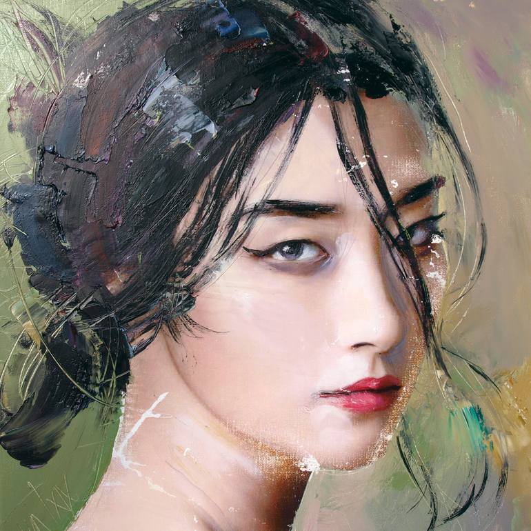 Original Figurative Portrait Painting by Catalin Ilinca