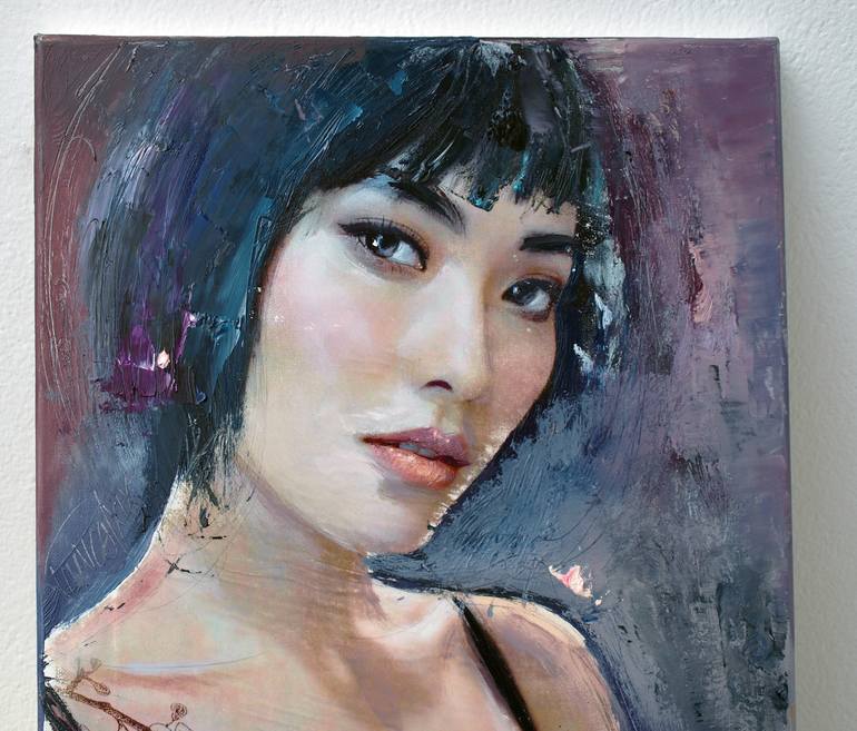 Original Portrait Painting by Catalin Ilinca