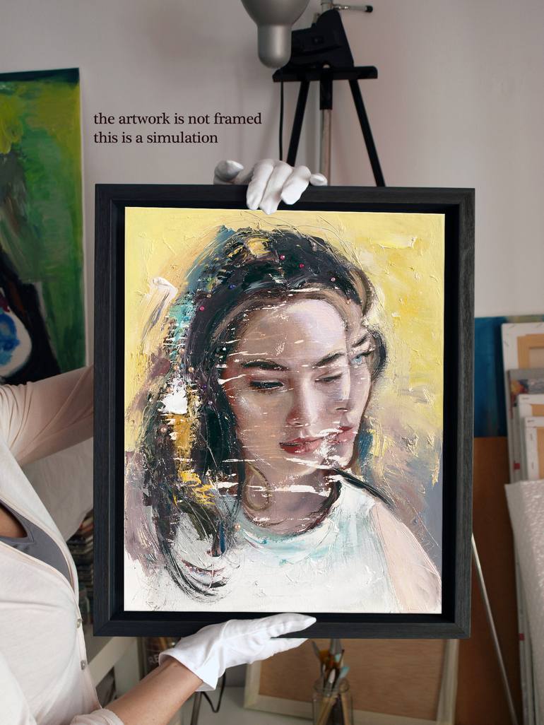 Original Portrait Painting by Catalin Ilinca