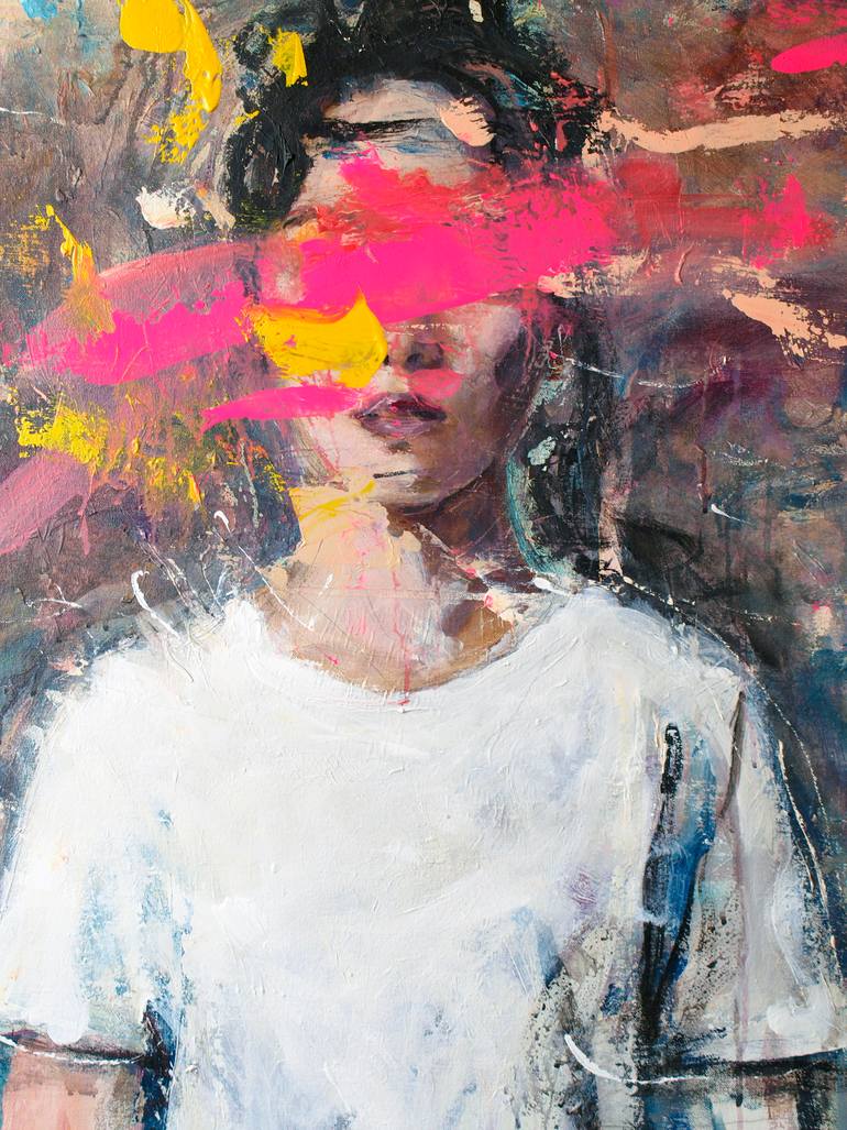 Original Expressionism People Painting by Catalin Ilinca