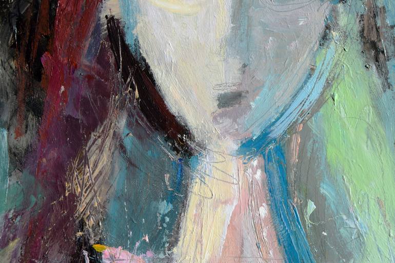 Original Abstract People Painting by Catalin Ilinca