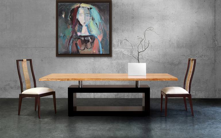Original Abstract People Painting by Catalin Ilinca