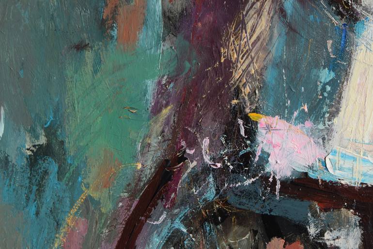 Original Abstract People Painting by Catalin Ilinca