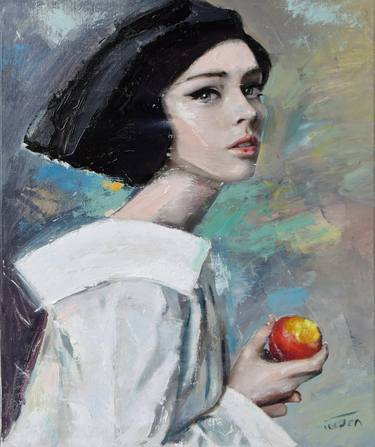 Lady with a peach (L'une 141) thumb