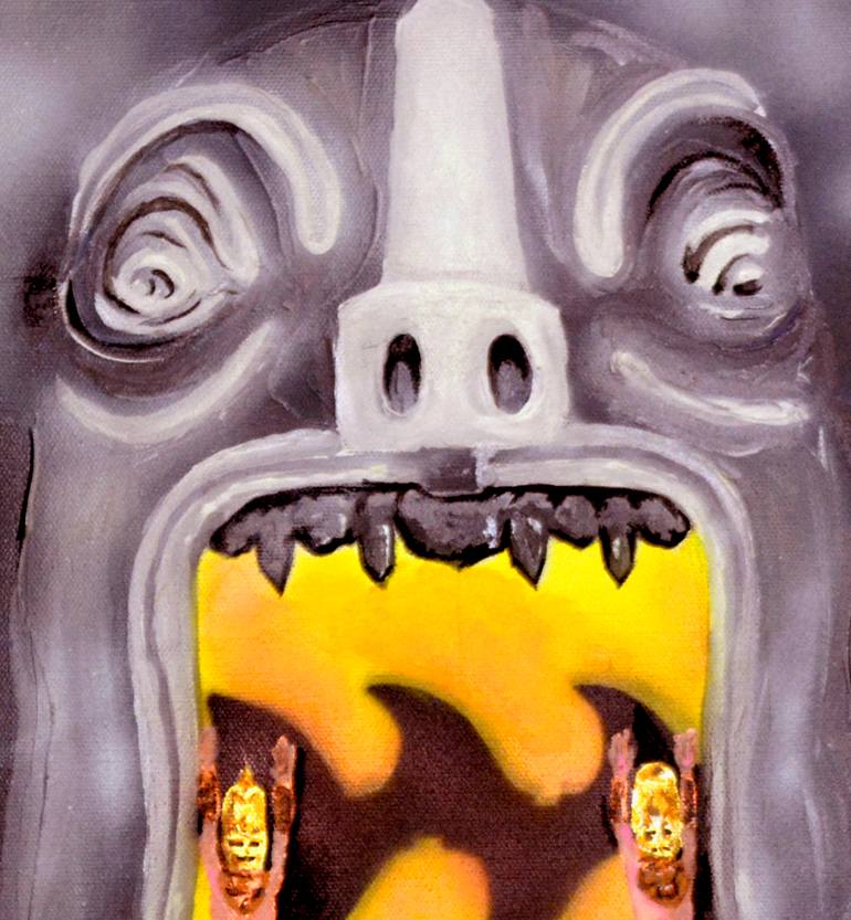 Original Art Deco Abstract Painting by Juan Carlos Vizcarra