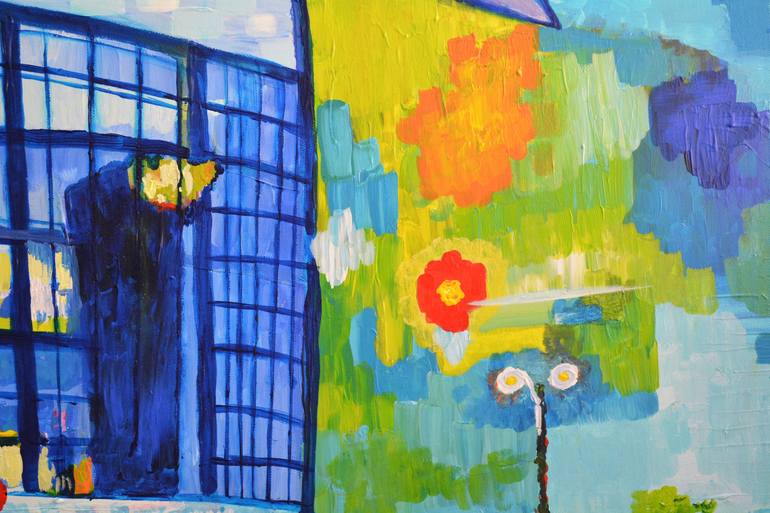 Original Impressionism Outer Space Painting by Juan Carlos Vizcarra