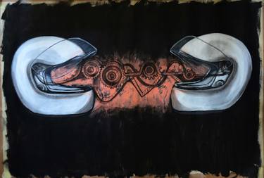 Original Realism Motorbike Paintings by Jelena Vicentic