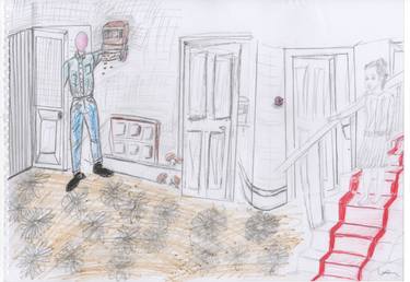 The Basement Door Drawing By Lavinia De Ayr Saatchi Art