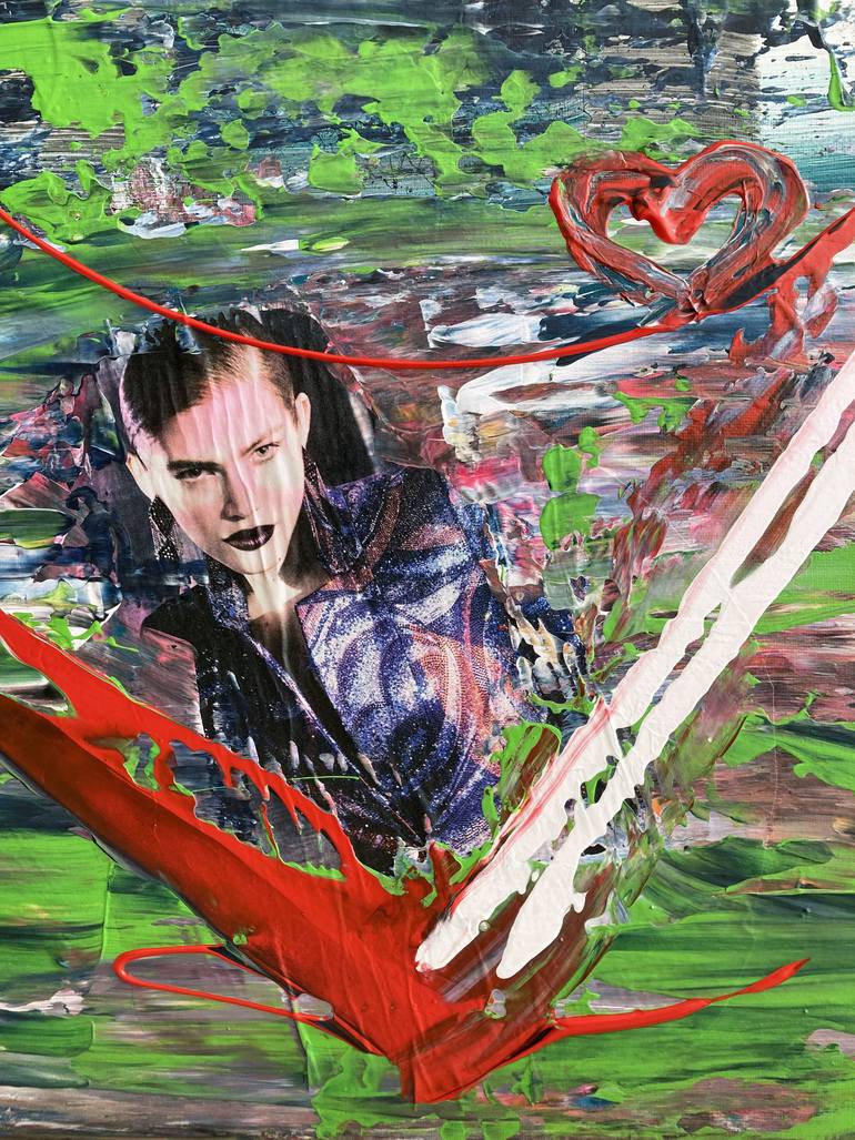 Original Abstract Love Collage by Frida B