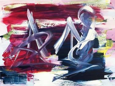 Original Abstract Calligraphy Paintings by Frida B