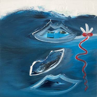 Original Abstract Boat Painting by Frida B
