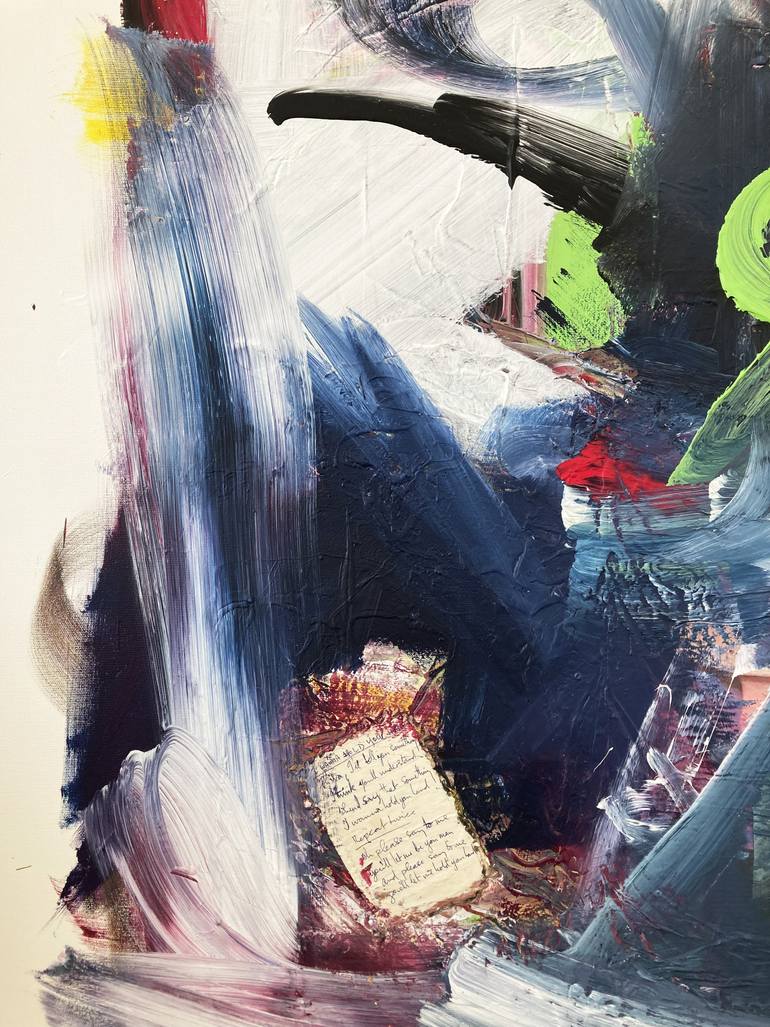 Original Abstract Expressionism Love Collage by Frida B