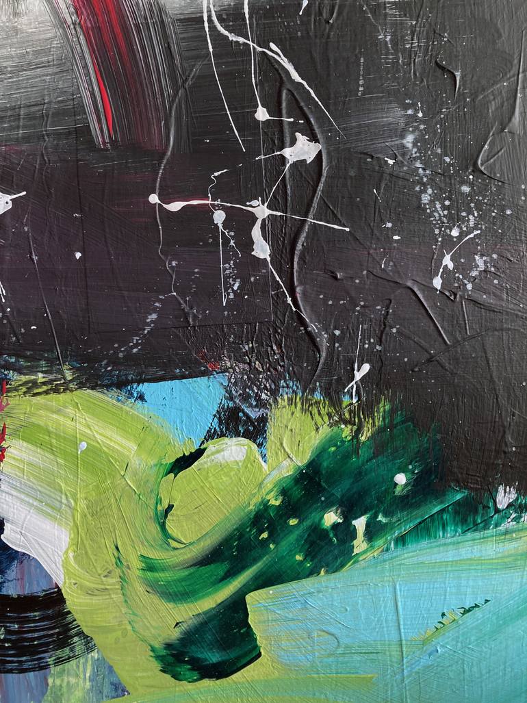 Original Abstract Expressionism Love Painting by Frida B