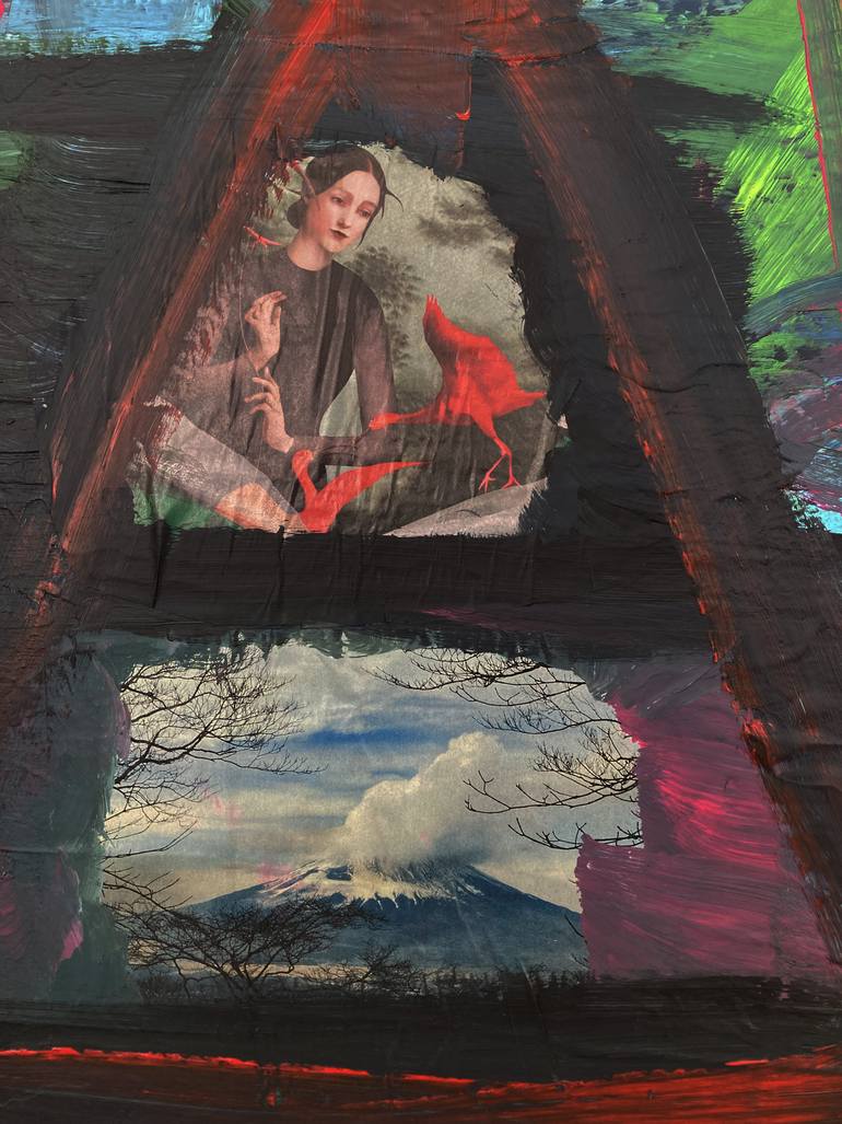 Original Abstract Expressionism Love Collage by Frida B