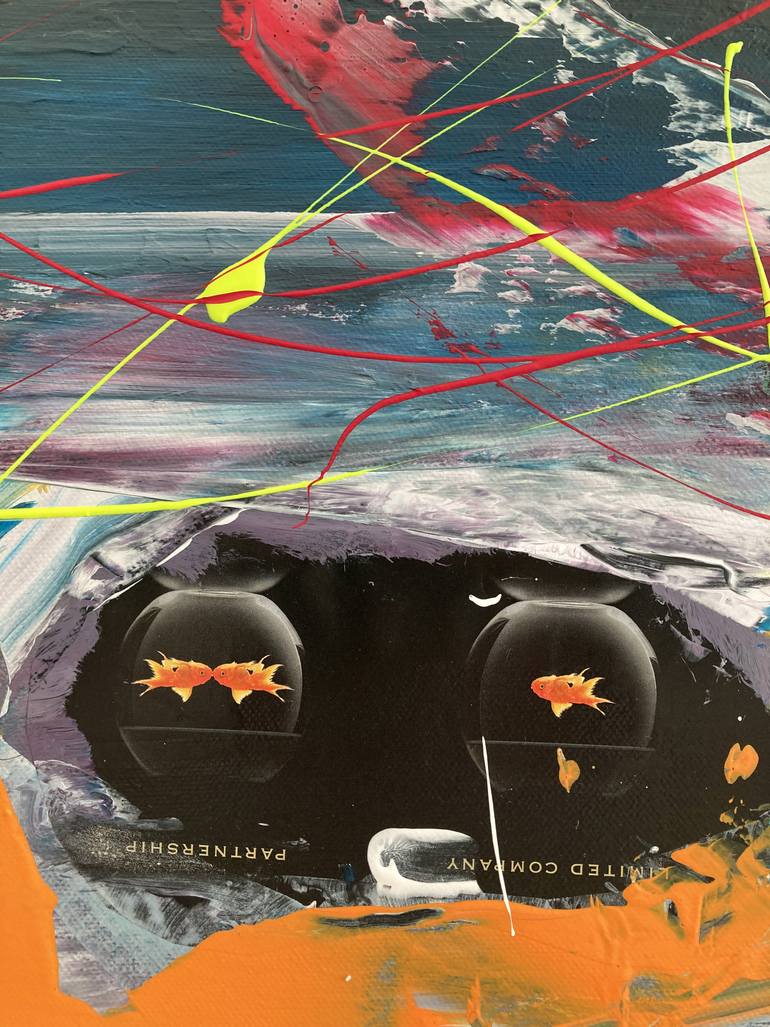 Original Abstract Expressionism Cinema Collage by Frida B