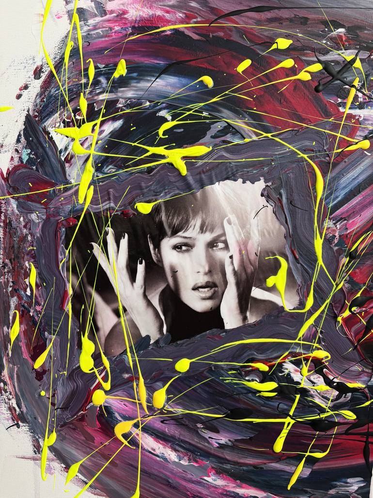 Original Abstract Expressionism Cinema Collage by Frida B