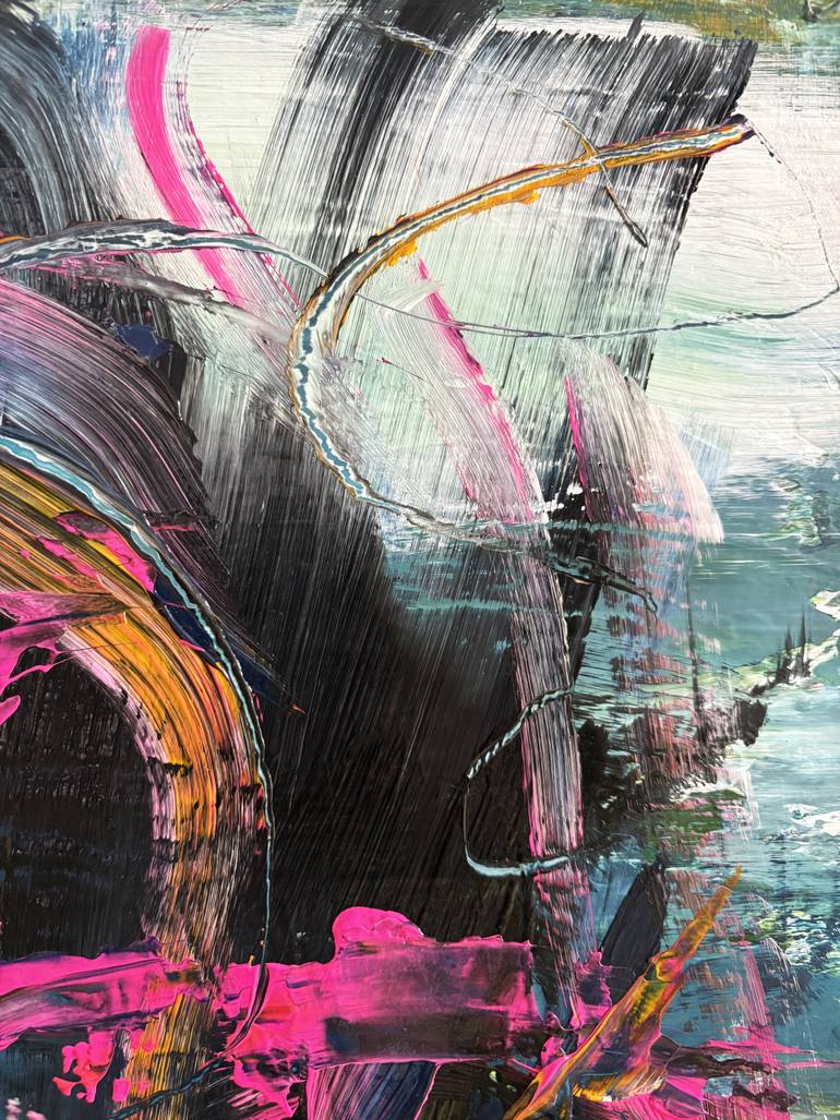 Original Abstract Expressionism Love Painting by Frida B