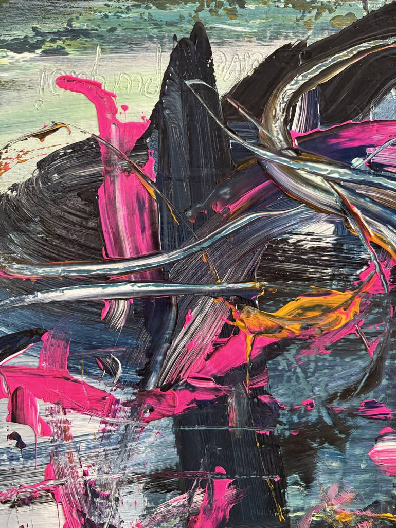 Original Abstract Expressionism Love Painting by Frida B
