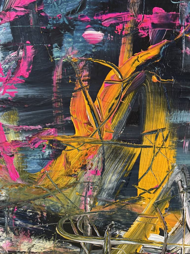 Original Abstract Expressionism Love Painting by Frida B