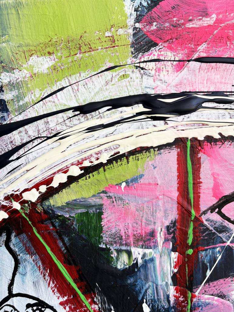 Original Abstract Expressionism Outer Space Painting by Frida B