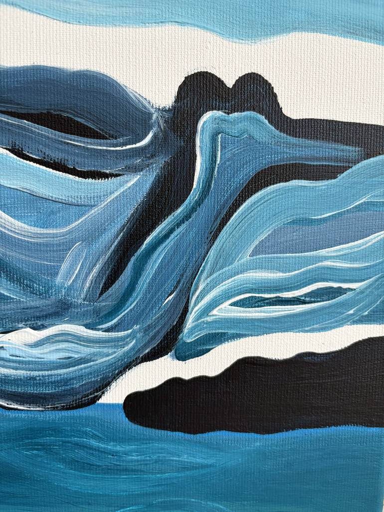 Original Abstract Expressionism Seascape Painting by Frida B
