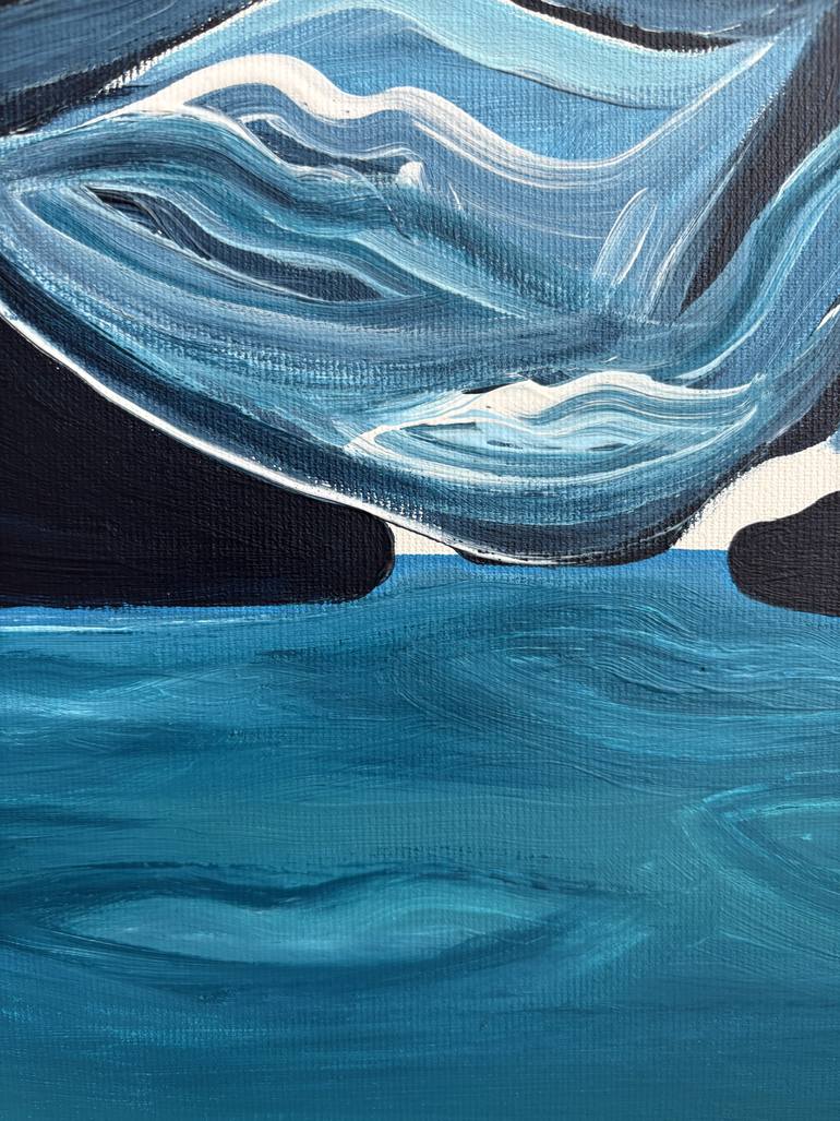 Original Abstract Expressionism Seascape Painting by Frida B
