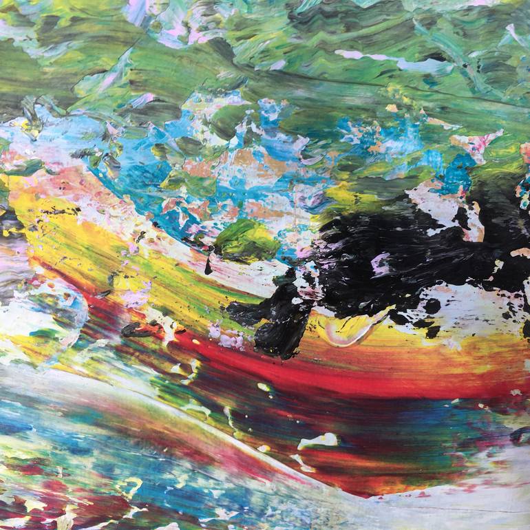 Original Abstract Boat Painting by Frida B