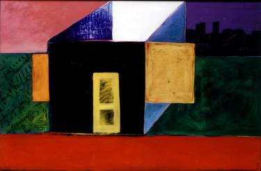 Print of Abstract Expressionism Architecture Paintings by Ricia Araiza Michael Leventhal