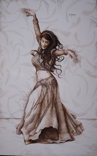 Original Performing Arts Drawing by Syed Muhammad