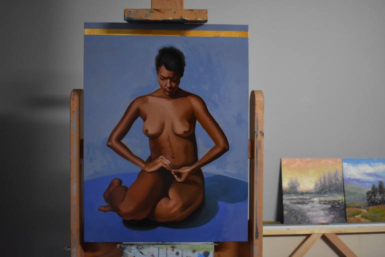 Original Figurative Nude Painting by Mauricio Villamil