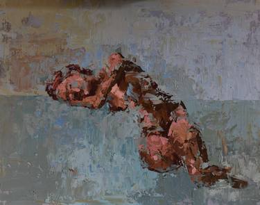 Original Abstract Expressionism Nude Paintings by Mauricio Villamil