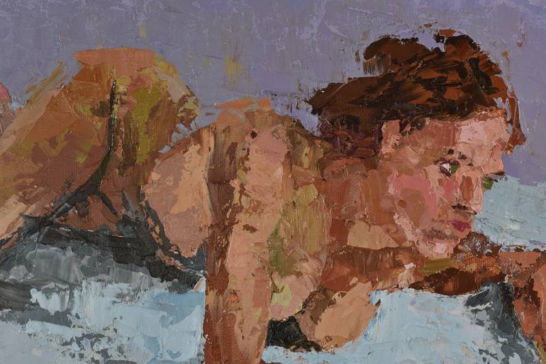 Original Abstract Expressionism Nude Painting by Mauricio Villamil