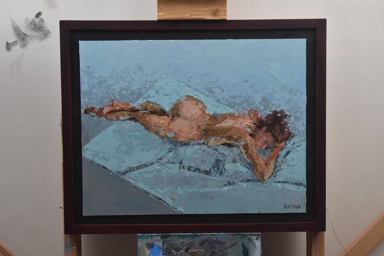 Original Nude Painting by Mauricio Villamil