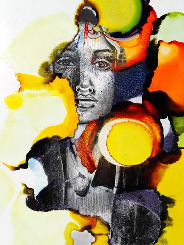 Print of Abstract People Paintings by Sana Jamlaney