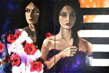 Original Abstract Women Paintings by Sana Jamlaney