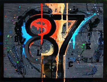 Original Abstract Typography Paintings by Cliff Kearns