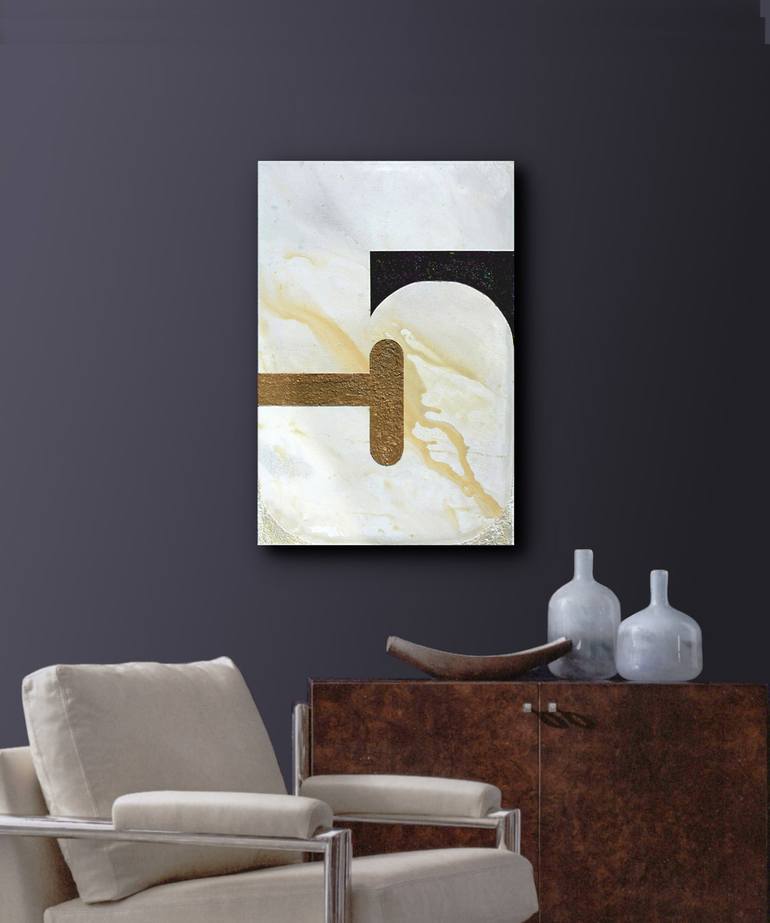 Original Abstract Typography Painting by Cliff Kearns