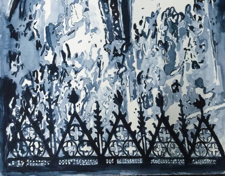 Original Impressionism Architecture Painting by Carolynne Fromme