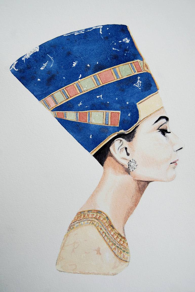 Портрет Нефертити рисунок