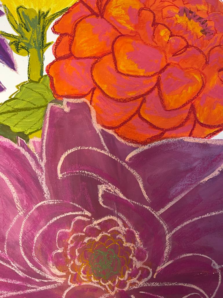 Original Contemporary Floral Painting by Rosha Nutt