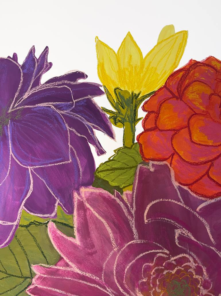 Original Contemporary Floral Painting by Rosha Nutt