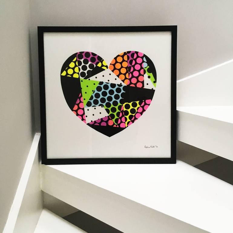Original Pop Art Love Printmaking by Rosha Nutt