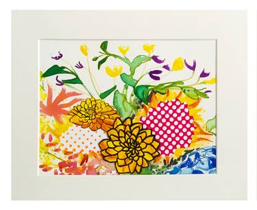 Original Floral Collage by Rosha Nutt